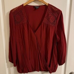 Express Women's Red Top